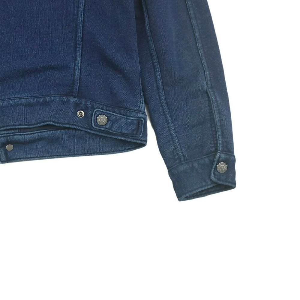 Levi’s Original Trucker Jacket Women’s Small Dark Wash Denim Button Front Stretc - Picture 10 of 10